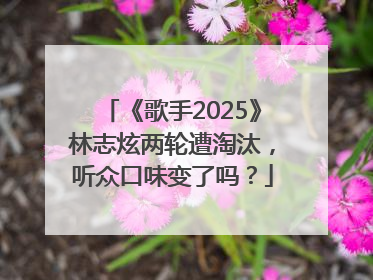 《歌手2025》林志炫两轮遭淘汰，听众口味变了吗？