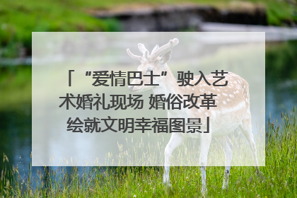 “爱情巴士”驶入艺术婚礼现场 婚俗改革绘就文明幸福图景