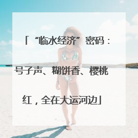 “临水经济”密码：号子声、糊饼香、樱桃红，全在大运河边