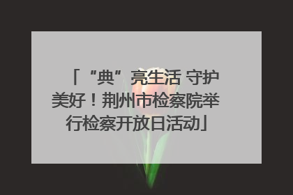 “典”亮生活 守护美好！荆州市检察院举行检察开放日活动