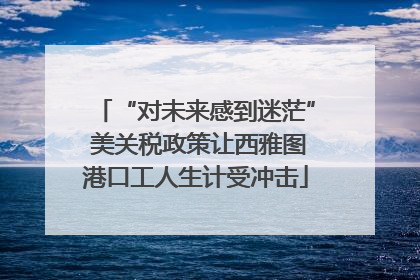 “对未来感到迷茫” 美关税政策让西雅图港口工人生计受冲击