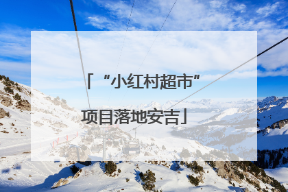 “小红村超市”项目落地安吉
