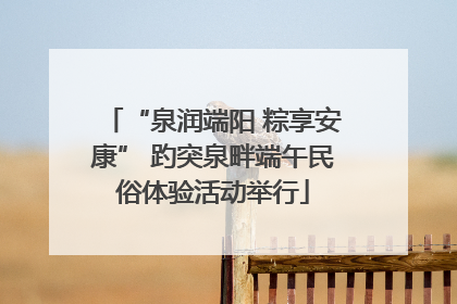 “泉润端阳 粽享安康” 趵突泉畔端午民俗体验活动举行