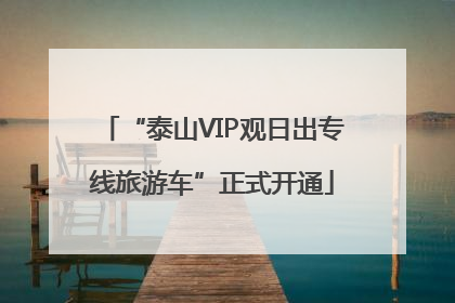 “泰山VIP观日出专线旅游车”正式开通
