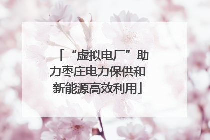“虚拟电厂”助力枣庄电力保供和新能源高效利用