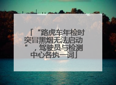 “路虎车年检时突冒黑烟无法启动”，驾驶员与检测中心各执一词