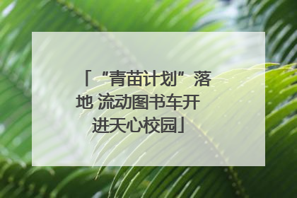 “青苗计划”落地 流动图书车开进天心校园