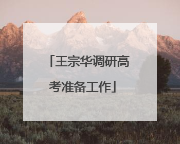 王宗华调研高考准备工作