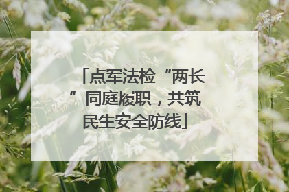 点军法检“两长”同庭履职，共筑民生安全防线