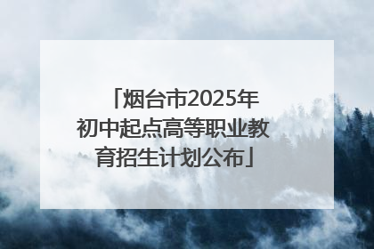 烟台市2025年初中起点高等职业教育招生计划公布