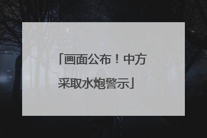 画面公布！中方采取水炮警示