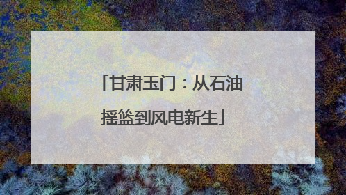甘肃玉门：从石油摇篮到风电新生