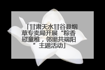 甘肃天水甘谷县烟草专卖局开展“粽香慰童稚，邻里共端阳”主题活动