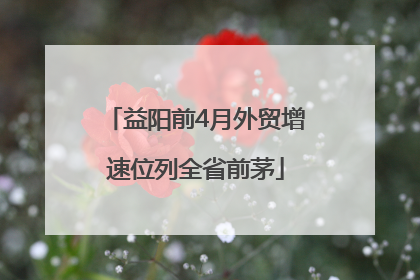益阳前4月外贸增速位列全省前茅