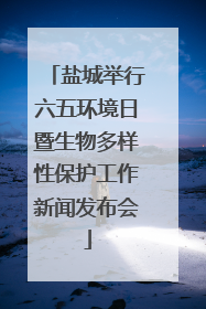 盐城举行六五环境日暨生物多样性保护工作新闻发布会