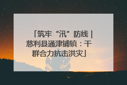 筑牢“汛”防线｜慈利县通津铺镇：干群合力抗击洪灾