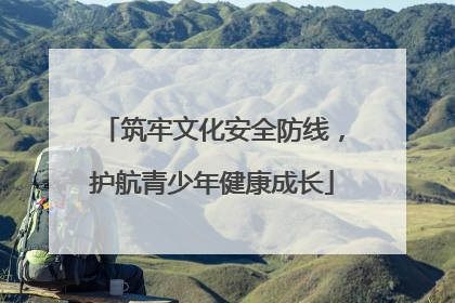 筑牢文化安全防线，护航青少年健康成长