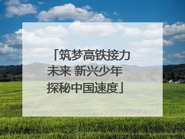筑梦高铁接力未来 新兴少年探秘中国速度