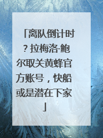 离队倒计时？拉梅洛·鲍尔取关黄蜂官方账号，快船或是潜在下家