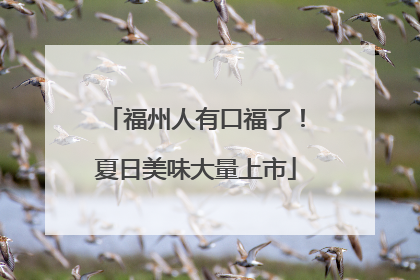 福州人有口福了！夏日美味大量上市