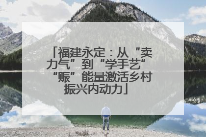 福建永定：从“卖力气”到“学手艺”“赈”能量激活乡村振兴内动力