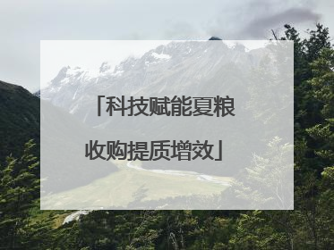 科技赋能夏粮收购提质增效
