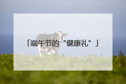 端午节的“健康礼”