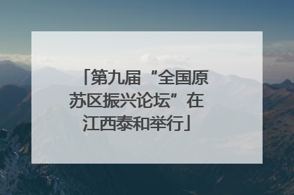 第九届“全国原苏区振兴论坛”在江西泰和举行