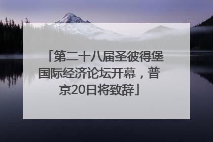 第二十八届圣彼得堡国际经济论坛开幕，普京20日将致辞
