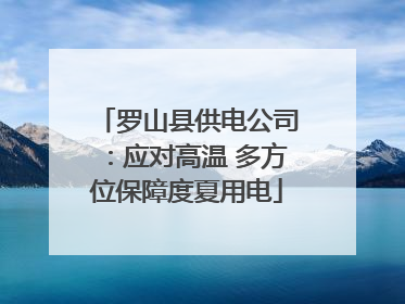 罗山县供电公司：应对高温 多方位保障度夏用电