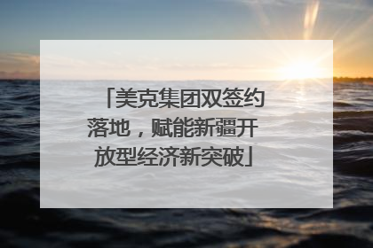 美克集团双签约落地，赋能新疆开放型经济新突破