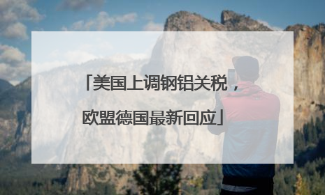 美国上调钢铝关税，欧盟德国最新回应