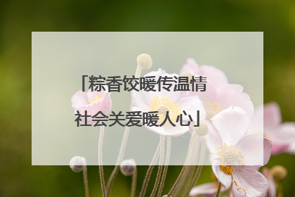 粽香饺暖传温情 社会关爱暖人心