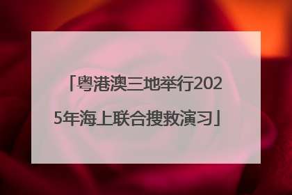 粤港澳三地举行2025年海上联合搜救演习