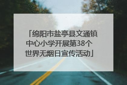 绵阳市盐亭县文通镇中心小学开展第38个世界无烟日宣传活动
