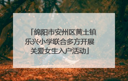 绵阳市安州区黄土镇乐兴小学联合多方开展关爱女生入户活动