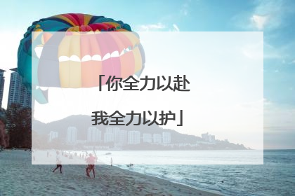 你全力以赴 我全力以护
