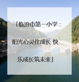 临汾市第一小学：阳光心灵伴成长 快乐成长筑未来