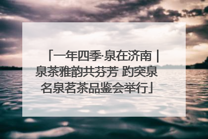 一年四季·泉在济南｜泉茶雅韵共芬芳 趵突泉名泉茗茶品鉴会举行