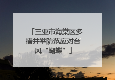 三亚市海棠区多措并举防范应对台风“蝴蝶”