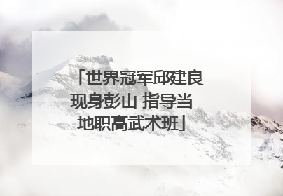世界冠军邱建良现身彭山 指导当地职高武术班