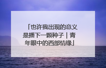 也许我出现的意义是播下一颗种子｜青年眼中的西部情缘