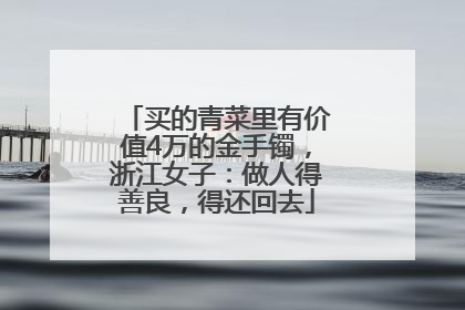 买的青菜里有价值4万的金手镯，浙江女子：做人得善良，得还回去