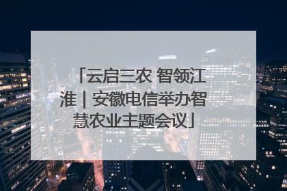 云启三农 智领江淮｜安徽电信举办智慧农业主题会议