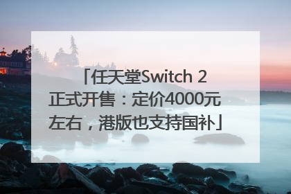 任天堂Switch 2正式开售：定价4000元左右，港版也支持国补