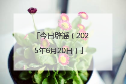 今日辟谣（2025年6月20日）