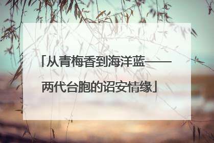 从青梅香到海洋蓝——两代台胞的诏安情缘