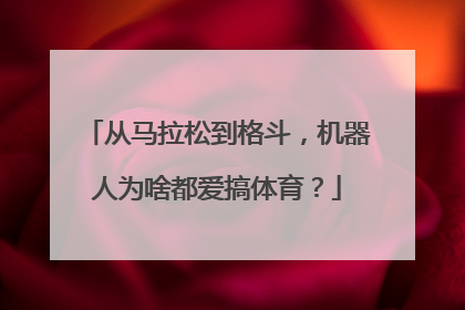 从马拉松到格斗，机器人为啥都爱搞体育？