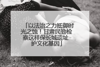 以法治之力抵御时光之蚀！甘肃民勤检察这样保长城遗址 护文化基因