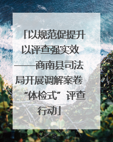 以规范促提升 以评查强实效——商南县司法局开展调解案卷“体检式”评查行动